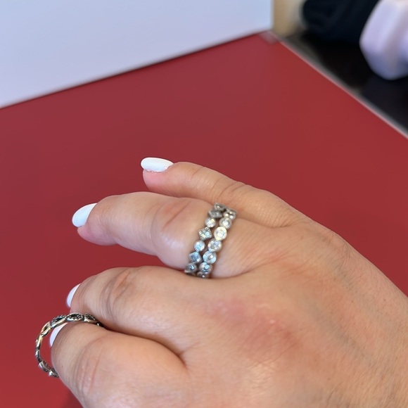 Pandora stackable Elegant Silver Rings size 8 - Picture 6 of 7